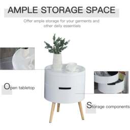 Portland 3 Tier White Side Table - Size: 38 x 38 x 48cm - Wilko - thumbnail 7
