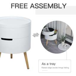 Portland 3 Tier White Side Table - Size: 38 x 38 x 48cm - Wilko - thumbnail 6