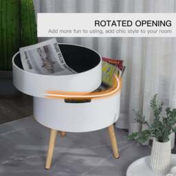 Portland 3 Tier White Side Table - Size: 38 x 38 x 48cm - Wilko - thumbnail 5