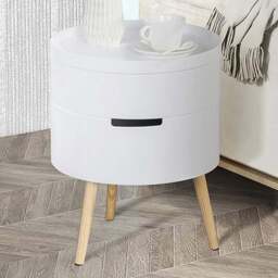 Portland 3 Tier White Side Table - Size: 38 x 38 x 48cm - Wilko