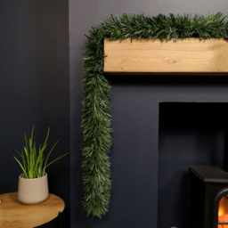 Samuel Alexander Festive Chunky Pine Christmas Tinsel Garland Green 300cm - Size: 3cm - Wilko - thumbnail 4