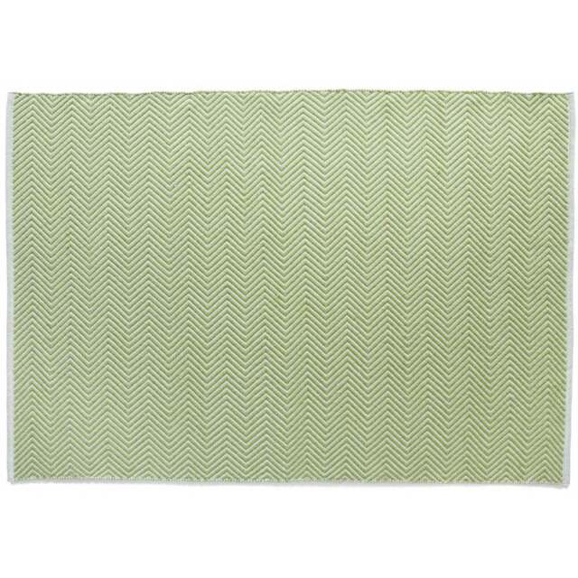 Hug Rug Green Woven Herringbone Rug 120 x 170cm - Wilko - image 1