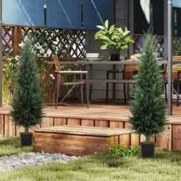 Portland Artificial Cypress Plant in Pot 120cm 2 Pack - Size: 120 x 40 x 40cm - Green - Wilko - thumbnail 6