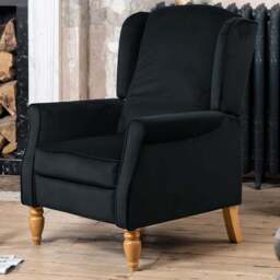 Artemis Home Barksdale Black Recliner Armchair - Size: Single - Wilko