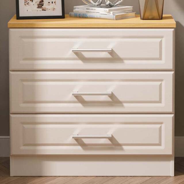 Crowndale Kent 3 Drawer Kashmir Ash and Modern Oak Chest of Drawers Ready Assembled - Kashmir Ash & Modern Oak - Wilko - image 1