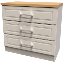 Crowndale Kent 3 Drawer Kashmir Ash and Modern Oak Chest of Drawers Ready Assembled - Kashmir Ash & Modern Oak - Wilko - thumbnail 5