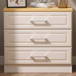Crowndale Kent 3 Drawer Kashmir Ash and Modern Oak Chest of Drawers Ready Assembled - Kashmir Ash & Modern Oak - Wilko - thumbnail 1