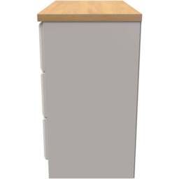 Crowndale Kent 3 Drawer Kashmir Ash and Modern Oak Chest of Drawers Ready Assembled - Kashmir Ash & Modern Oak - Wilko - thumbnail 4