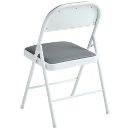 Set of 2 Grey Padded Folding Metal Dining Chairs - MCC - Wilko - thumbnail 4