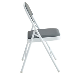 Set of 2 Grey Padded Folding Metal Dining Chairs - MCC - Wilko - thumbnail 5