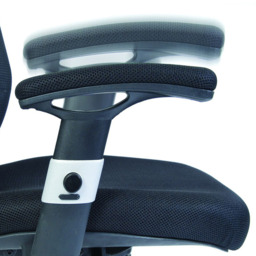 Teknik Office Cobham Black Mesh Chair - Size: 43 x 53 x 54cm - Wilko - thumbnail 4