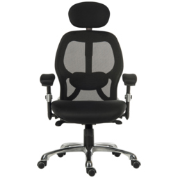 Teknik Office Cobham Black Mesh Chair - Size: 43 x 53 x 54cm - Wilko - thumbnail 3