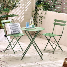 Furniturebox Cruz Green Metal 2 Seater Outdoor Bistro Set - Wilko - thumbnail 1