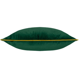 Paoletti Meridian Emerald Moss Velvet Cushion - Size: 55 x 55 cm - Multi - Wilko - thumbnail 3