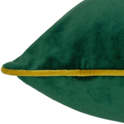 Paoletti Meridian Emerald Moss Velvet Cushion - Size: 55 x 55 cm - Multi - Wilko - thumbnail 4