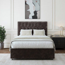 Bedmaster Single Charcoal Chenille Divan Base - Grey - Wilko - thumbnail 3