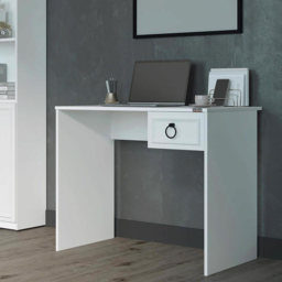 FWStyle Single Drawer Matt White Desk - Size: 75 x 90 x 51cm - Wilko - thumbnail 6