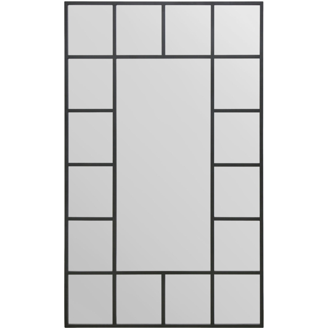 MirrorOutlet The Genestra Black Modern Wall and Leaner Garden Mirror 180 x 110cm - Size: 180 x 110 x 3cm - Wilko - image 1