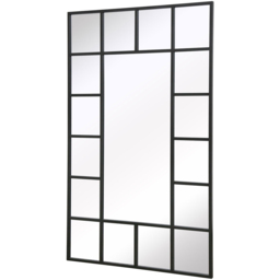 MirrorOutlet The Genestra Black Modern Wall and Leaner Garden Mirror 180 x 110cm - Size: 180 x 110 x 3cm - Wilko - thumbnail 4