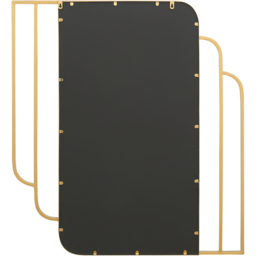 Charles Bentley Prague Gold Rectangular Wall Mirror - Size: 2.5 x 110 x 100cm - Wilko - thumbnail 4
