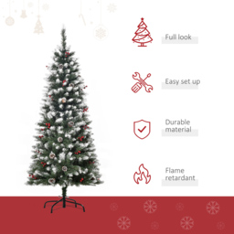 Everglow Snow Dipped Green Artificial Christmas Tree with Foldable Feet 5ft - Wilko - thumbnail 5