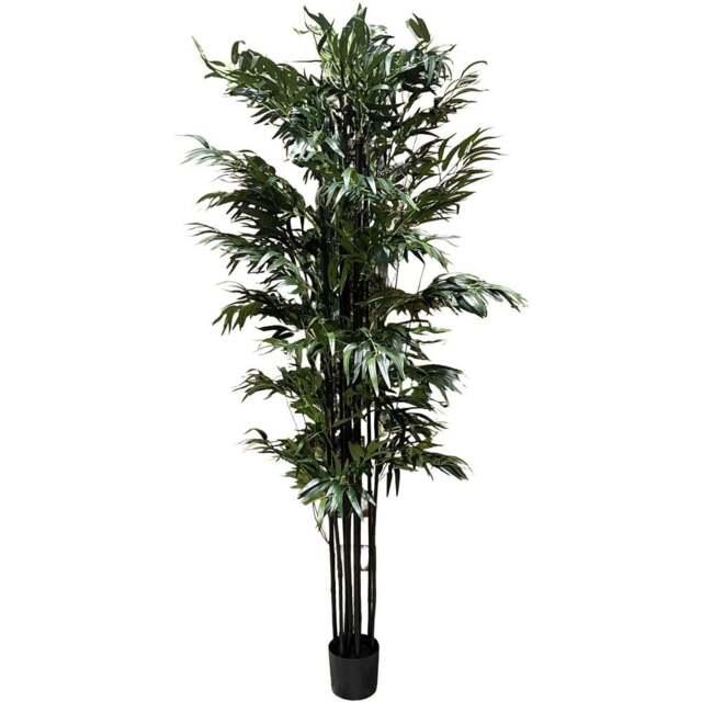 Leaf Bamboo Fire Retardant Artificial Tree 6.56ft - Size: 200 x 100 x 100cm - Green - Wilko - image 1
