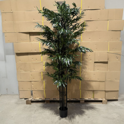 Leaf Bamboo Fire Retardant Artificial Tree 6.56ft - Size: 200 x 100 x 100cm - Green - Wilko - thumbnail 3