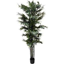 Leaf Bamboo Fire Retardant Artificial Tree 6.56ft - Size: 200 x 100 x 100cm - Green - Wilko - thumbnail 1