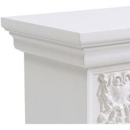 Living and Home Natural resin carved craftsman TV Stand Electric Fireplace Adjustable 7 Flame Colours with Remote - Size: 60 x 180 x 33 cm - White - W - thumbnail 5