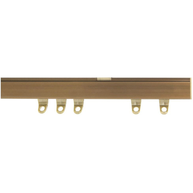 New Edge Blinds 180cm Fineline Aluminium Antique Brass Curtain Track - Size: 105cm - Wilko - image 1