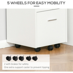 Portland Vinsetto White Mobile Home Filing Cabinet - Wilko - thumbnail 7