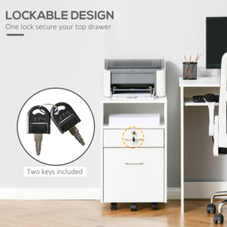 Portland Vinsetto White Mobile Home Filing Cabinet - Wilko - thumbnail 6