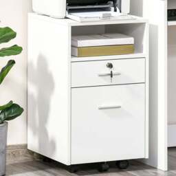 Portland Vinsetto White Mobile Home Filing Cabinet - Wilko