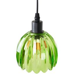 Living and Home Green Crystal Shade Black Metal E14 Floor Lamp - Size: 175 x 24.5 x 24.5cm - Green + Black - Wilko - thumbnail 6