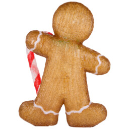 Acrylic Candy Cane Gingerbread Decoration Brown - Wilko - thumbnail 4
