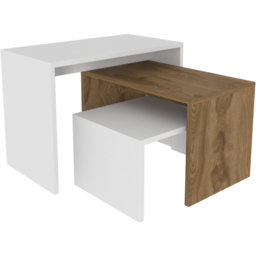 Decorotika Andro White Oud Nest of Tables Set of 3 - Size: 35 x 65 x 46.8cm - Multi - Wilko - thumbnail 3