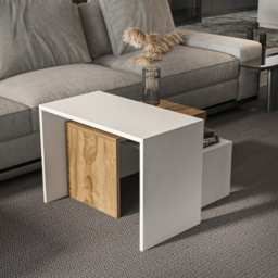 Decorotika Andro White Oud Nest of Tables Set of 3 - Size: 35 x 65 x 46.8cm - Multi - Wilko - thumbnail 5