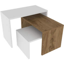 Decorotika Andro White Oud Nest of Tables Set of 3 - Size: 35 x 65 x 46.8cm - Multi - Wilko - thumbnail 4