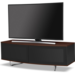 Centurion Supports Caru Gloss Black and Walnut 2 Door TV Unit - Size: 43 x 120 x 50cm - Multi - Wilko - thumbnail 6