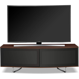 Centurion Supports Caru Gloss Black and Walnut 2 Door TV Unit - Size: 43 x 120 x 50cm - Multi - Wilko - thumbnail 5
