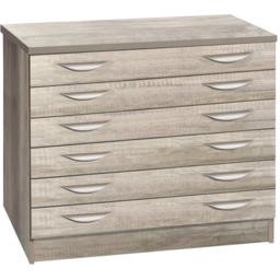 R White Cabinets 6 Drawer Grey A2 Plan Chest of Drawers - Wilko - thumbnail 3