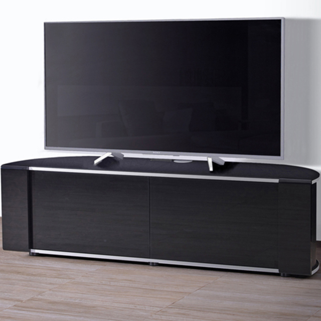 MDA Designs Sirius 1600 2 Door Black TV Cabinet - Size: 45 x 160 x 48cm - Wilko - image 1