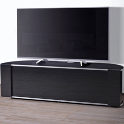 MDA Designs Sirius 1600 2 Door Black TV Cabinet - Size: 45 x 160 x 48cm - Wilko - thumbnail 1