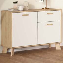 Furniture To Go 2 Door Single Drawer White and Brown Sideboard - Wilko - thumbnail 1