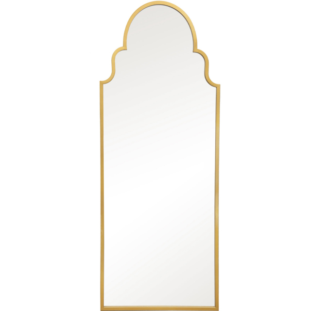 MirrorOutlet The Arcus Gold Framed Arched Leaner and Wall Garden Mirror 180 x 70cm - Size: 180 x 70 x 3cm - Wilko - image 1