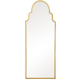 MirrorOutlet The Arcus Gold Framed Arched Leaner and Wall Garden Mirror 180 x 70cm - Size: 180 x 70 x 3cm - Wilko - thumbnail 1