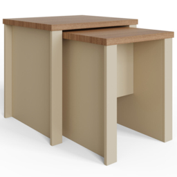 GFW Lancaster Cream Nest of Tables Set of 2 - Size: 44 x 50 x 49cm - Wilko - thumbnail 3