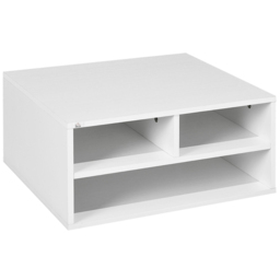 HOMCOM 3 Compartment White Desktop Printer Stand - Size: 22.5 cm x 40.0 cm x 47.0 cmcm - Wilko - thumbnail 3