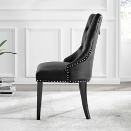 Furniturebox Lucia Kensington 6 Seater Dining Set Black Gloss - Wilko - thumbnail 5