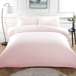 My Home Milan Textured Duvet Cover and Pillowcase Set - Blush/Superking - Size: Super King - Wilko